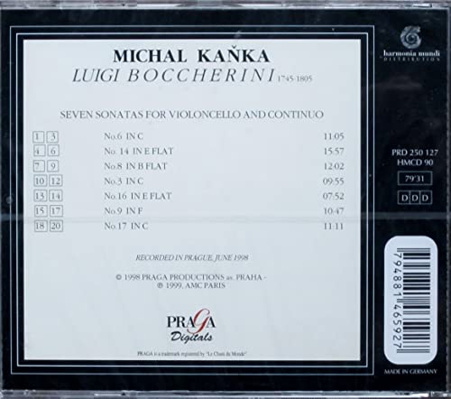 MICHAL KANKA - BOCCHERINI. SONATES POUR VIOLONCELLE - CD ALBUM image 2