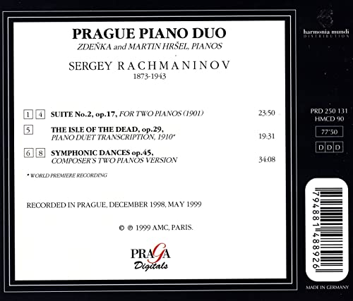 PRAGUE PIANO DUO - RACHMANINOV / SUITE NO. 2 OP. 17 - CD ALBUM image 2