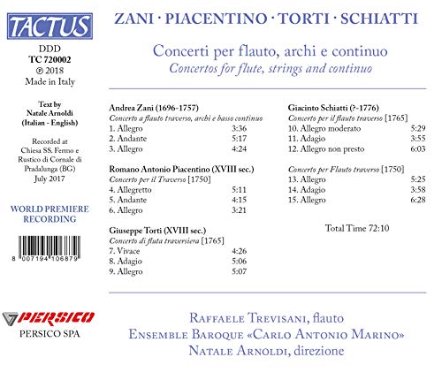 Ensemble Baroque «C - Zani/Piacentino/Torti/Schiatti: Concerti Per Fl image 2