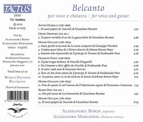 BORIN/MARCHIORI - BELCANTO PER VOCE E CHITARRA - CD image 2
