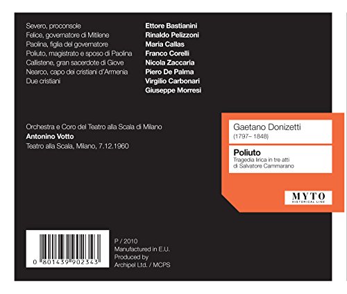 CALLAS/CORELLI/BASTI - POLIUTO  (MEXICO CITY 7-12-196 - CD image 2