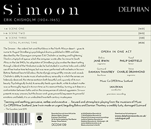 Damian Thantrey - Erik Chisholm: Simoon - CD image 2