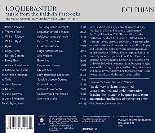 Marian Consort - Loquebantur: Music from the Baldwin Partbooks - CD image 2