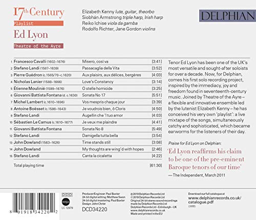 ED LYON ATRE OF THE - 17TH CENTURY PLAYLIST - CD image 2