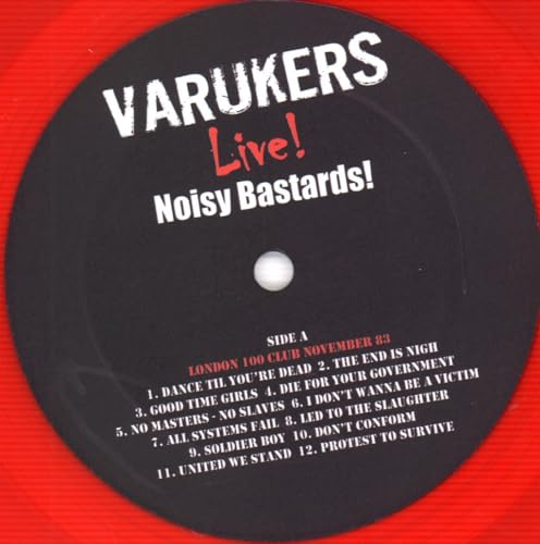 VARUKERS - NOISY BASTARDS (RED VINYL) - Vinyl Record image 4