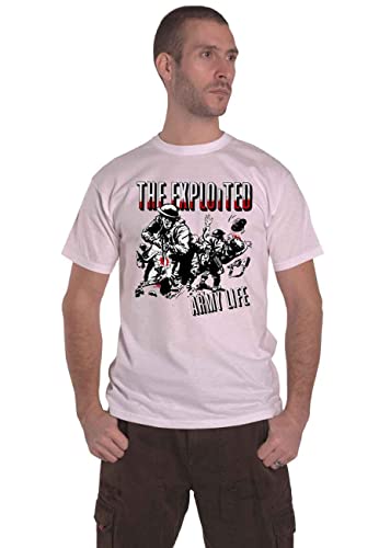 EXPLOITED - ARMY LIFE (WHIT - tshirt - T Shirt - Size L image 1