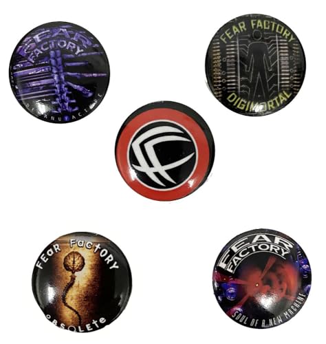 FEAR FACTORY - ALBUMS 1992-2001 BUTTON BADGE SET - BADGEP image 2