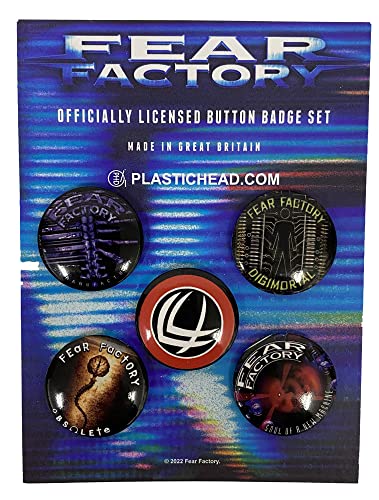 FEAR FACTORY - ALBUMS 1992-2001 BUTTON BADGE SET - BADGEP image 3