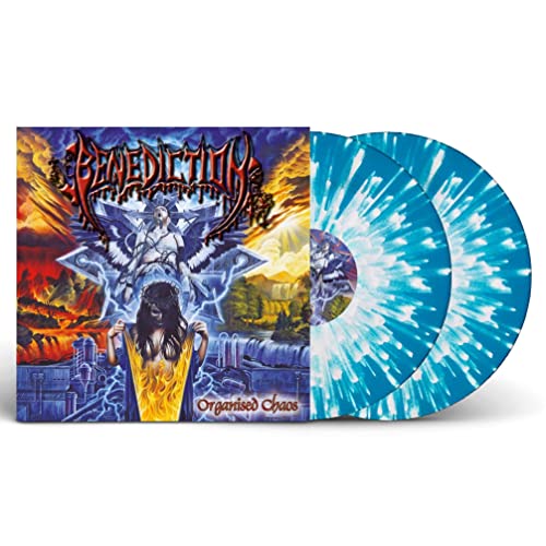 BENEDICTION - ORGANISED CHAOS (LIGHT BLUE/WHITE SPLATTER VINYL) - Vinyl image 1