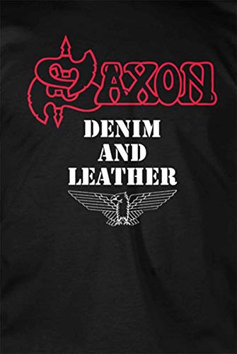 SAXON - DENIM AND LEATH - tshirt - T Shirt - Size S image 3