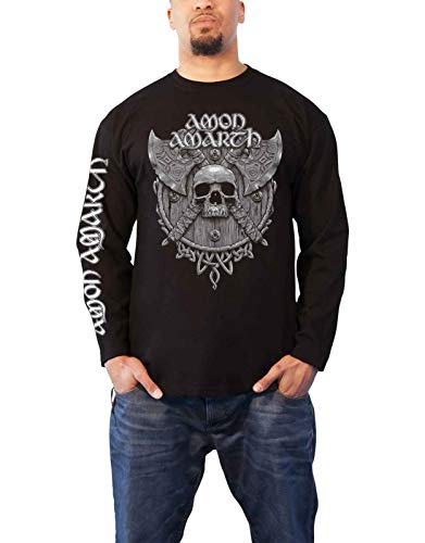 AMON AMARTH - GREY SKULL (BLA - Clothing - LS - Size L