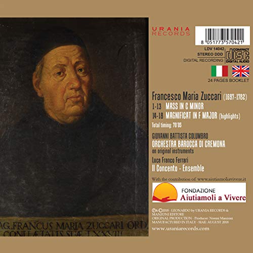 Francesco Maria Zucc - Mass In C Minor - Magnificat In F Major - CD image 2
