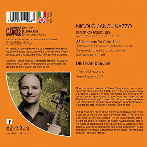 Dietmar Berger - Niccoló Sanguinazzo: Dilettante Di Violoncello - CD image 2