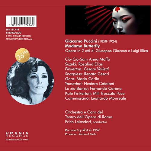 Anna Moffo; Cesare V - Puccini: Madama Butterfly - CD image 2