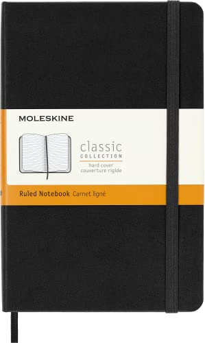 MEDIUM RULED HARDCOVER NOTEBOOK BLACK - Non-book item image 1