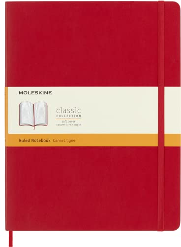 Moleskine Scarlet Red Extra Large Ruled Notebook Soft - Paperback image 1