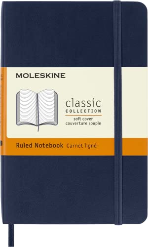 Moleskine Sapphire Blue Pocket Ruled Notebook Soft - Paperback image 1