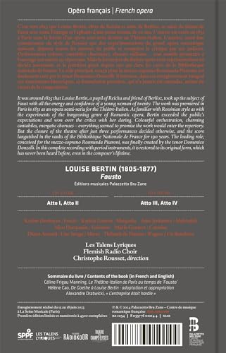 LES TALENS LYRIQUES; - LOUISE BERTIN FAUSTO - CD image 2