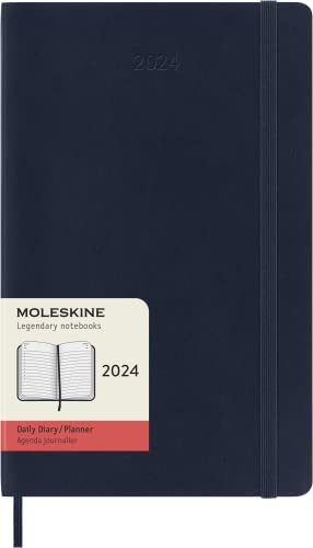 Moleskine 2024 12-Month Daily Large Softcover Notebook - Spiral image 1