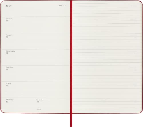Moleskine 2024 12-Month Weekly Large Hardcover Notebook - Spiral image 4
