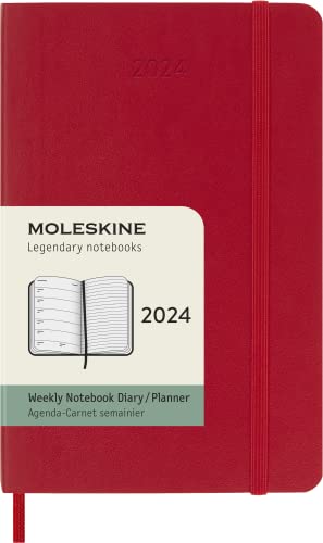 Moleskine 2024 12-Month Weekly Pocket Softcover Notebook - Spiral image 1