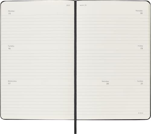 Moleskine 2024 18-Month Weekly Horizontal Large Hardcover Notebook - N image 4