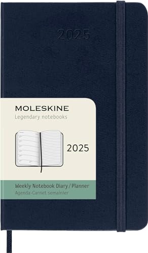 Moleskine - 2025 12-Month Weekly Pocket Hardcover Notebook : Sapphire image 1