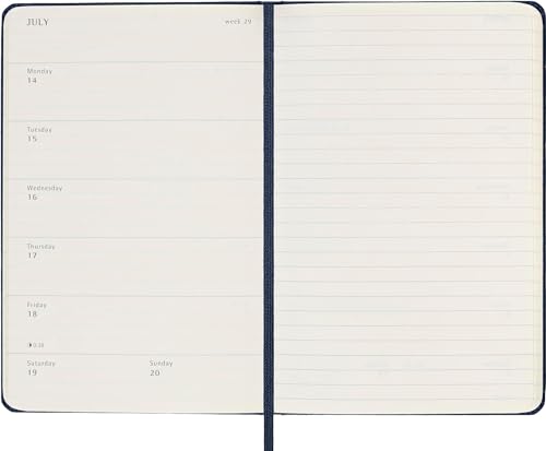 Moleskine - 2025 12-Month Weekly Pocket Hardcover Notebook : Sapphire image 4