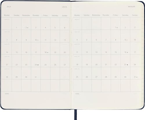 Moleskine - 2025 12-Month Weekly Pocket Hardcover Notebook : Sapphire image 5