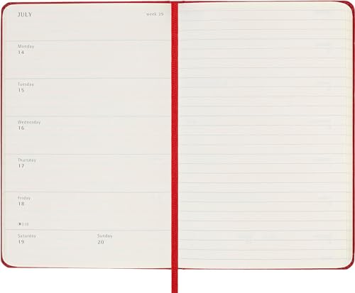 Moleskine - 2025 12-Month Weekly Pocket Hardcover Notebook : Scarlet image 4