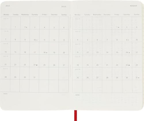 Moleskine - 2025 12-Month Weekly Pocket Softcover Notebook : Scarlet R image 5