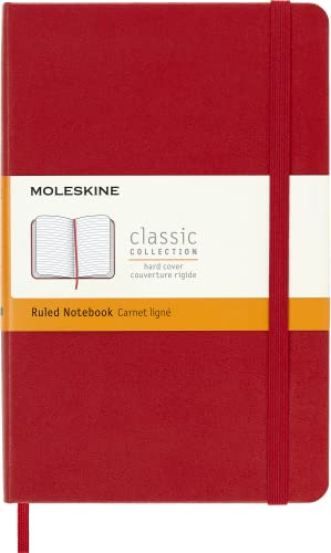 MEDIUM RULED HARDCOVER NOTEBOOK SCARLET - Non-book item image 1