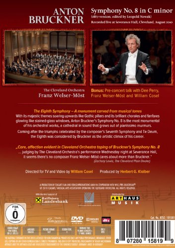 CLEVELAND ORCHESTRA - ANTON BRUCKNER - SYMPHONY NO. - DVD image 2