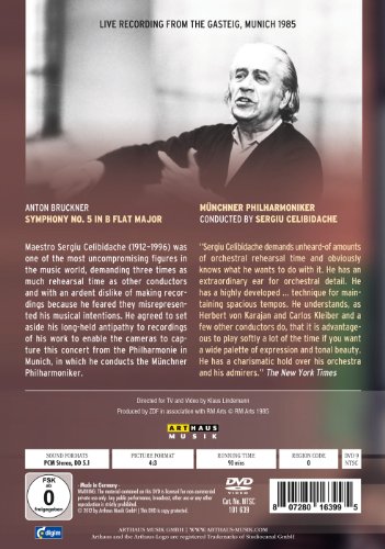 BRUCKNER SYMPHONY NO - SERGIU CELIBIDACHE; MUNICH PHI - DVD image 2