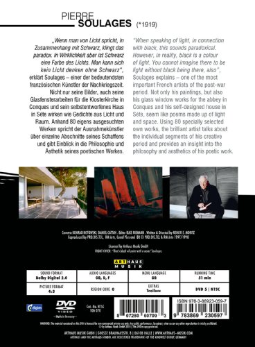 REINER E. MORITZ - PIERRE SOULAGES - BLACK LIGHTS - DVD image 2