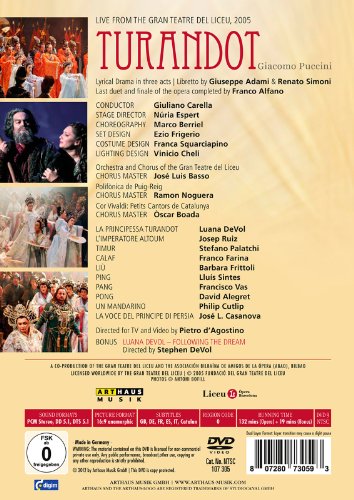Turandot: Gran Teatre Del Liceu (Carella) - DVD image 2