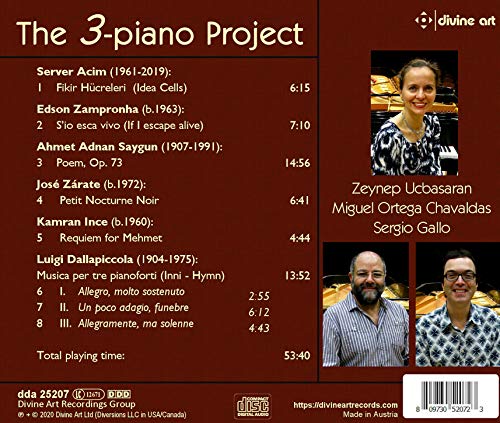 UCBASARAN/CHAVALDAS/ - 3-PIANO PROJECT - CD image 2