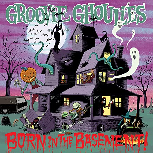 GROOVIE GHOULIES - BORN IN THE BASEMENT (NEON VIOLET/WHITE GALAXY VINYL image 1