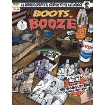 BOOTS-N-BOOZE - COMIC WITH THE SWINGIN’ UTTERS 7" - BK image 1