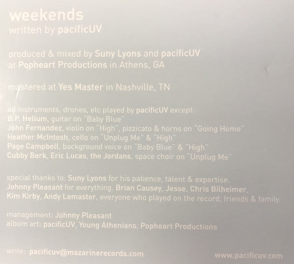 Pacific UV - Weekends - Used CD image 8