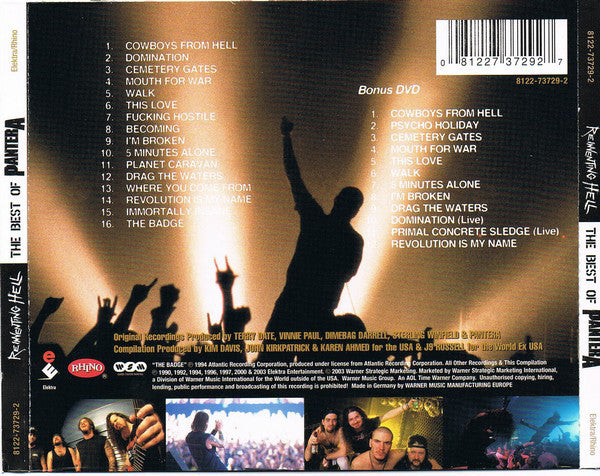 Pantera - Reinventing Hell - The Best Of - CD image 3