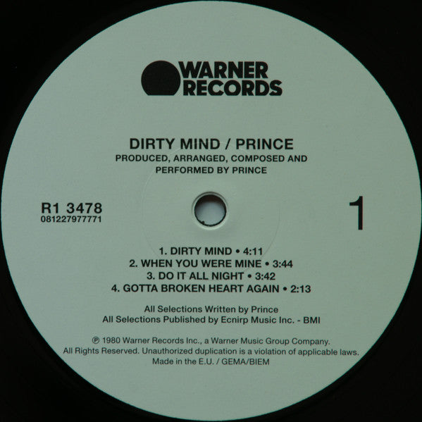 Prince - Dirty Mind - Vinyl Record image 1