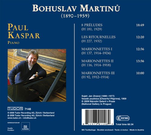 KASPAR:PAUL - MARTINU: PIANO WORKS VOL:3 - CD image 2