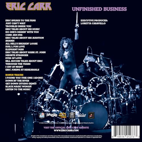 ERIC CARR - UNFINISHED BUSINESS (BLUE VINYL CD REPLICA) - CDD image 3