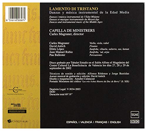 Capella De Ministrer - Lamento di Tristano (Estampida Medieval) - CD image 2