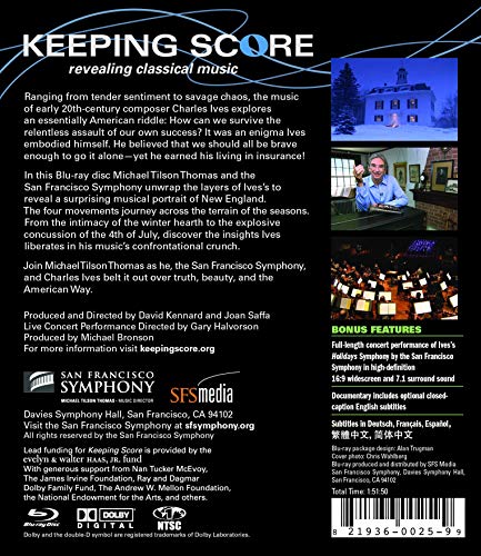 San Francisco Sympho - Keeping Score - Ives: Holidays - BLURAY image 3