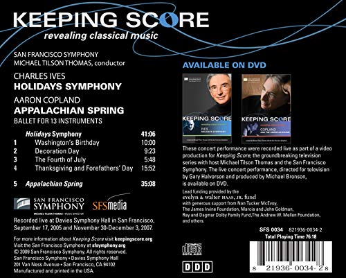 San Francisco Sympho - Ives: Holidays Symphony & Copl - CD image 3