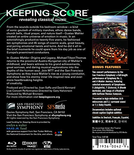 San Francisco Sympho - Keeping Score - Mahler: Origin - BLURAY image 3