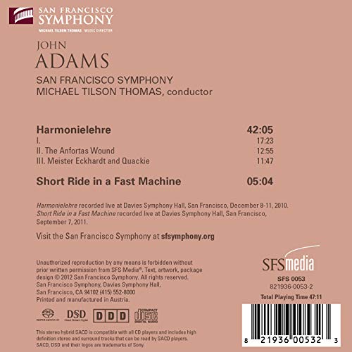 John Adams - Harmonielehre / Short Ride In A Fast Machine - SACD image 3