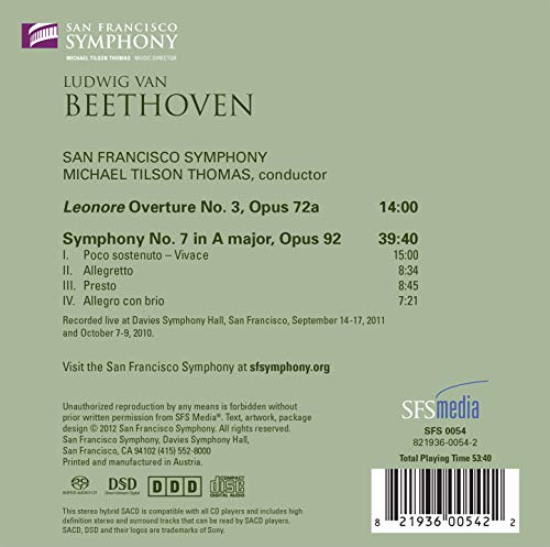 San Francisco Sympho - Beethoven: Leonore Overture No - CD image 3